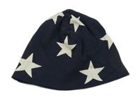 Tmavomodrá bavlněná čepice s hvězdami H&M