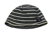 Černo-smetanová pruhovaná čepice Polarn O. Pyret