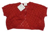 Nové - Červené perforované vlněné bolerko H&M