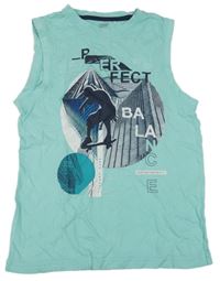 Tyrkysové tílko se skateboardistou Yigga