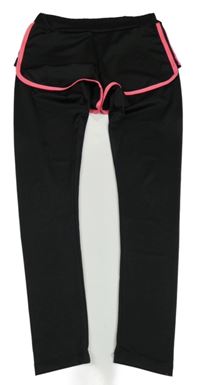 Černé sportovní kraťasy s všitými legínami