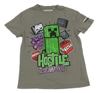 Šedé tričko s Minecraft C&A