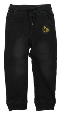 Černé teplákové cuff rifle s nášivkou Kiki&Koko
