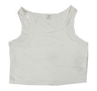Smetanový crop top Shein