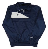 Tmavomodro-bílá sportovní mikina Mitre