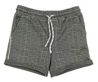 Černo-šedé kostkované úpletové kraťasy zn. River Island