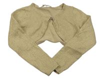 Zlaté třpytivé propínací svetrové bolerko H&M