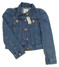 Nové - modrá crop riflová bunda River Island