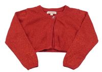 Červené třpytivé propínací bolerko Bluezoo