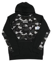 Nové - černo-šedá army mikina s kapucí Matalan