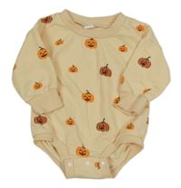 Pudrové teplákové body s dýněmi 