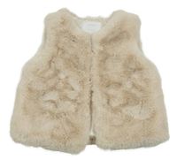 Béžová kožešinová podšitá vesta Matalan