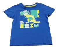 Modré tričko s dinem C&A