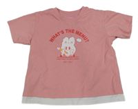Růžové tričko s králíkem 
