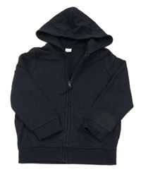 Černá propínací mikina s kapucí Tu