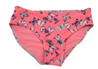 Neonově růžové plavkové kalhotky s motýlky H&M