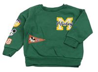 Zelená mikina s Mickeym zn. Disney