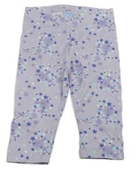 Lila crop legíny s hvězdami a vločkami Disney