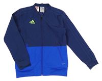 Tmavomodrá šusťáková bunda s logem Adidas