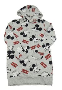 Světlešedá šatová mikina s Mickeym a kapucí H&M