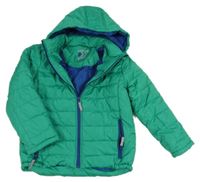 Zelená šusťáková zimní bunda s kapucí Y.F.K.