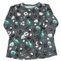 Šedé květované triko Nutmeg