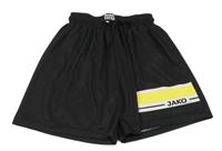 Černo-žluté sportovní kraťasy s logem Jako 