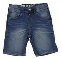 Tmavomodré teplákové riflové kraťasy Denim Co.