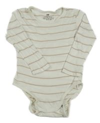 Bílo-béžové pruhované body H&M