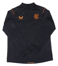 Černo-oranžová sportovní mikina Castore