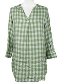 Dámská zeleno-bílá kostkovaná halenková tunika zn. F&F