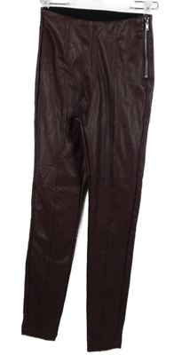 Dámské vínové koženkové tregíny New Look