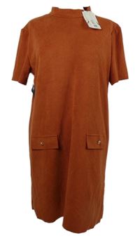 Nové - Dámské cihlově červené šaty Zara 