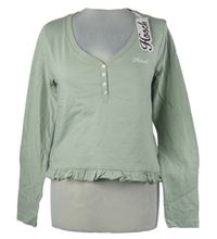 Nové - Dámské světlemátové crop triko s volánem Hooch 