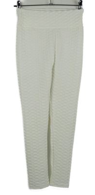 Dámské bílé strukturované legíny 