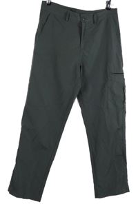 Pánské šedé šusťákové kalhoty s kapsou Manfinity 