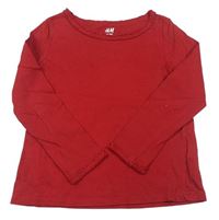 Červené triko s kanýrem zn. H&M