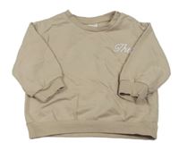 Béžová mikina s nápisem H&M