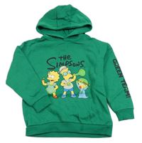 Zelená mikina s The Simpsons a kapucí Primark