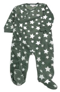 Khaki fleecový overal s hvězdami Ergee