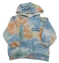 Barevná mikina s nápisem z kapucí H&M