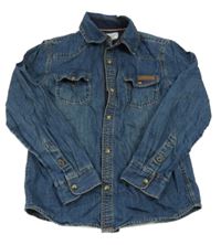 Tmavomodrá riflová košile 