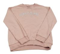 Světlerůžová mikina s nápisem C&A