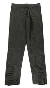 Černé koženkové legíny Primark