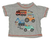 Šedé tričko s auty studio