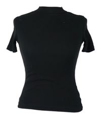 Dámské černé žebrované tričko s rolákem House