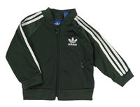 Tmavošedá sportovní propínací mikina Adidas