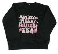 Černá mikina s nápisem