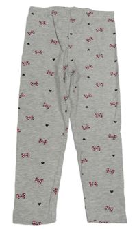 Světlešedé legíny s mašličkami Disney