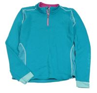 Tyrkysová funkční sportovní mikina Decathlon